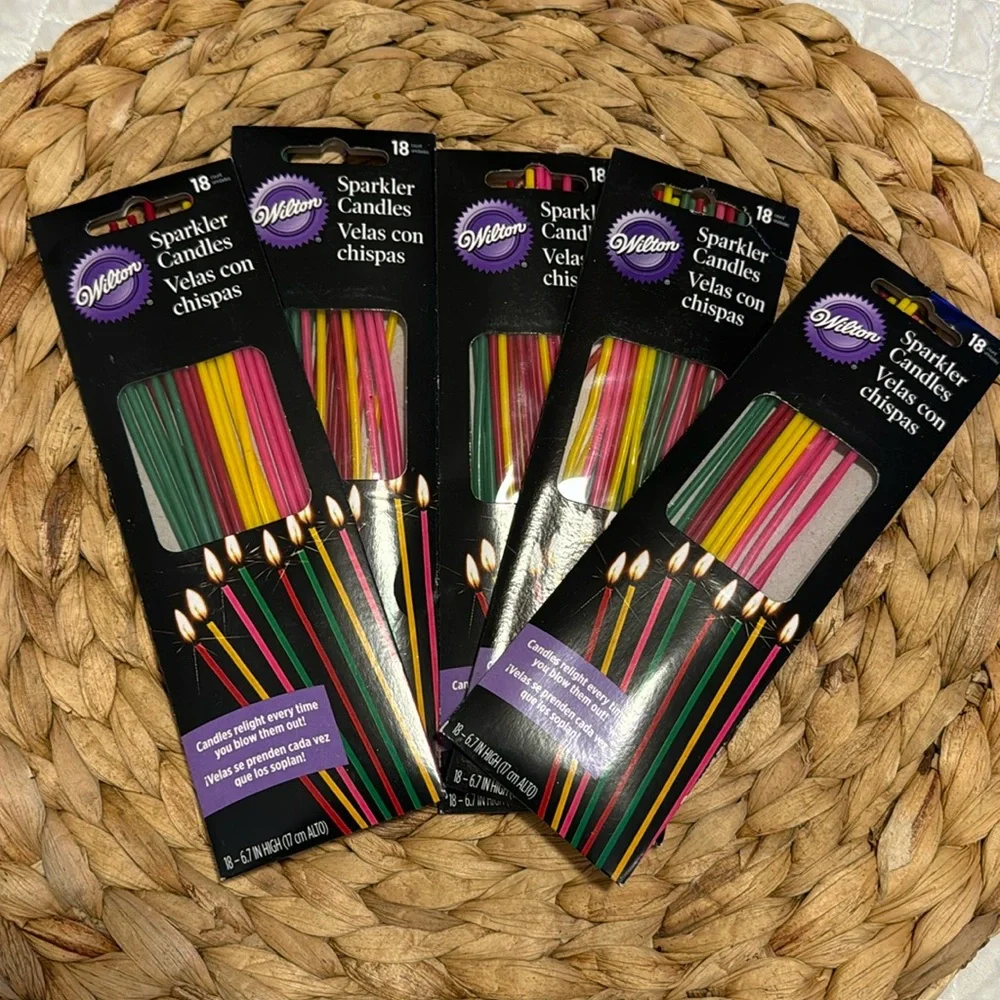 Wilton Sparkler Candles 18 count each pack (New) 6.7”